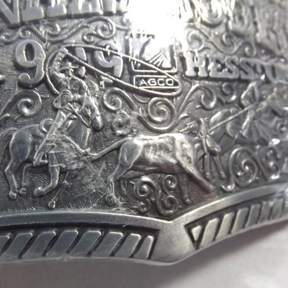 National Finals Rodeo 1999 Hesston Commemorative Series Limited NOS Belt Buckle - Picture 4 of 6
